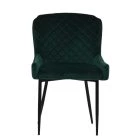 Heron Dining Chair Emerald Green Velvet & Black Base