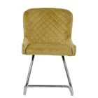 Hale Dining Chair Camel Velvet & Chrome