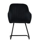 Wickham Dining Chair Black Velvet & Black