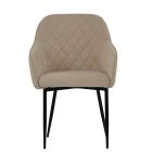 Opus Carver Dining Chair Natural Cream Fabric & Black