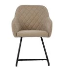 Campo Dining Chair Fawn Brown Fabric & Black