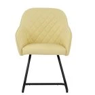 Campo Dining Chair Cream Leather & Black
