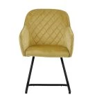 Campo Dining Chair Camel Velvet & Black