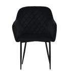 Opus Carver Dining Chair Black Velvet & Black