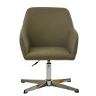 Marco Dining Chair Vintage Brown Leather & Black Base