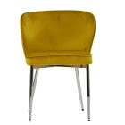 Belisimo Dining Chair Yellow Velvet & Chrome