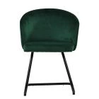 Robyn Dining Chair Emerald Green Velvet & Black Base