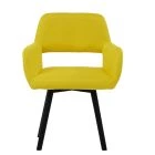 Lystrup Dining Chair Lime Green Fabric & Wood Leg