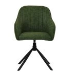 Skive Swivel Dining Chair Aged Olive Green Leather