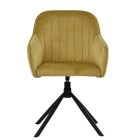 Skive Swivel Dining Chair Camel Velvet