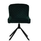 Lillerod Swivel Dining Chair Emerald Green Velvet 
