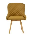 Viby Dining Chair Light Tan Brown Leather & Wood Leg