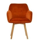 Havdrup Dining Chair in Burnt Orange Velvet