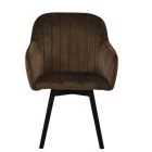Holbaek Dining Chair Mocha Velvet & Black Wood
