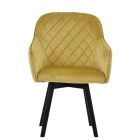 Esbjerg Dining Chair Camel Velvet & Wood Leg