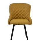 Ikast Dining Chair Light Tan Brown Leather & Black Wood
