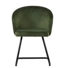 Robyn Dining Chair Olive Green Velvet & Black Base