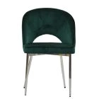 Flair Dining Chair Emerald Green Velvet & Chrome