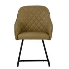Peco Office Chair Aged Cream Faux Leather & Black