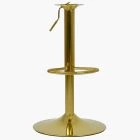Replacement Bar Stool Full Base, Gas Lift and Footrest Gold