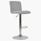 Georgia Bar Stool Grey Fabric & Chrome Base