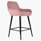 Hamilton Bar Stool Aurora Pink Velvet