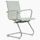 Howden Office Chair White Faux Leather & Chrome