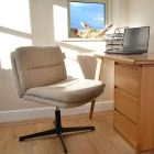 Rosso Office Chair Grey Boucle Fabric & Black