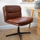 Rosso Office Chair Vintage Brown Faux Leather & Black
