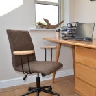Folix Office Chair Antique Brown Faux Leather & Black