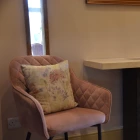 Opus Carver Dining Chair Pink Velvet & Chrome Legs