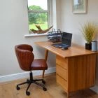 Belisimo Office Chair Vintage Brown Faux Leather & Black