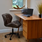 Barnes Office Chair Antique Brown Faux Leather & Black
