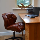 Barnes Office Chair Vintage Brown Faux Leather & Black