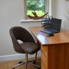 Flair Office Chair Antique Brown Faux Leather & Chrome