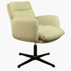 Katrina Office Chair Mink Boucle Fabric & Black Base