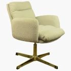 Katrina Office Chair Mink Boucle Fabric & Chrome Base