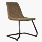 Dallas Office Chair Antique Brown Faux Leather & Black Base
