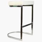 Layto Bar Stool Cream Boucle Fabric & Chrome Leg 65cm