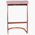 Layto Bar Stool Pink Velvet & Rose Gold Leg 65cm