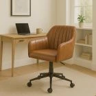 Lule Office Chair Vintage Brown Faux Leather & Black