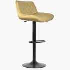 Lush Bar Stool Cream Leather & Black Base