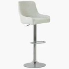 Manhattan Bar Stool Cream Boucle Fabric & Chrome Base