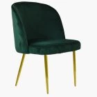 Montadale Dining Chair Green Velvet & Gold Legs