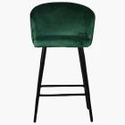 Novara Bar Stool Emerald Green Velvet & Black Leg
