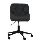 Barnes Office Chair Black Faux Leather & Black