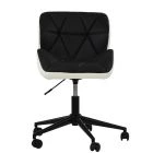 Barnes Office Chair Black & White Faux Leather & Black