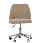 Danbury Office Chair Fawn Brown Fabric & Chrome