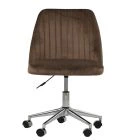 Danbury Office Chair Mocha Velvet & Chrome