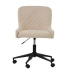 Heron Office Chair Natural Cream Fabric & Black